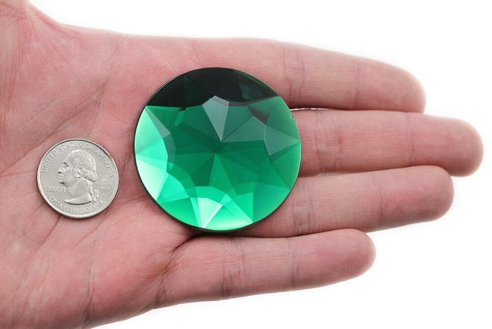 6692 50mm Extra Large Flat Back Round Acrylic Rhinestones Plastic Circle